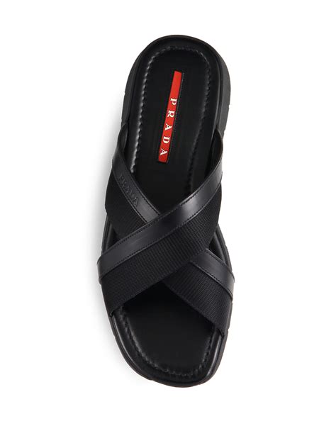 prada herren sandalen|Men's Prada Designer Sandals & Slides .